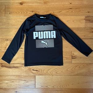 black Puma long sleeved shirt size 5